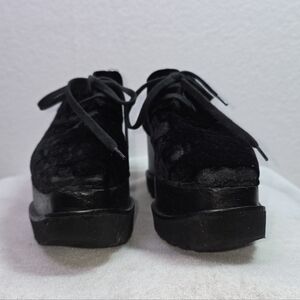 Stella McCartney Elyse Black Velvet Platform  Shoes | Size 35